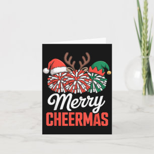 Cartão Alegre Por Cheerleading de Natal
