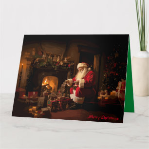 Cartão Alegre Velho Papai Noel