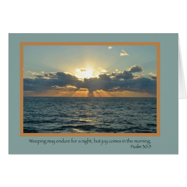 Cartão Alegria (30:5 do salmo) (Frente Horizontal)