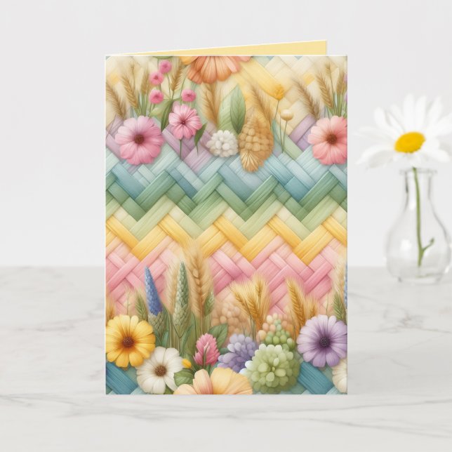 Cartão Alegria da Páscoa de Primavera (Planta pequena)
