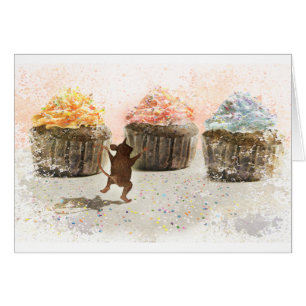 Cartão Alegria do cupcake