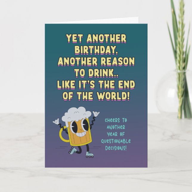 Cartão Alegria por mais um ano de decisões questionáveis (Frente)