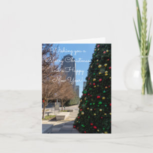 Cartão Além do Natal da Árvore de Natal de Dallas