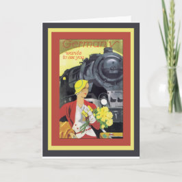 Cartão Alemanha quer te ver Vintage