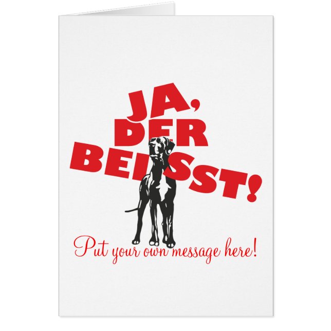 Cartão Alemão: Dogge (Frente)