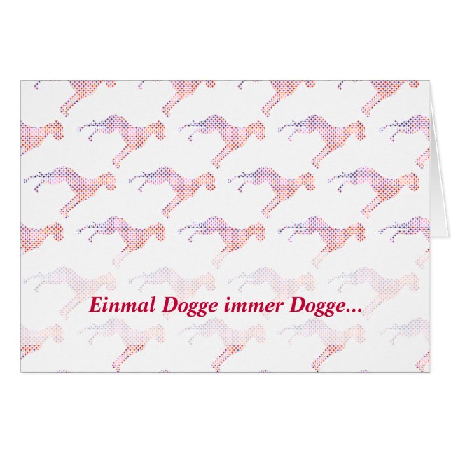 Cartão Alemão: Dogge (Frente horizontal)