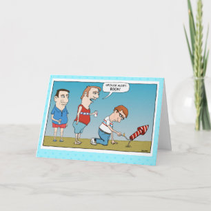 Cartão Alerta Engraçado do Queimador de Fogos de Artifíci