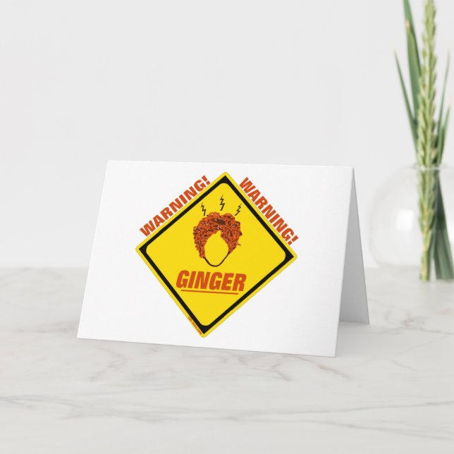 Cartão Alerta Ginger! (Frente)