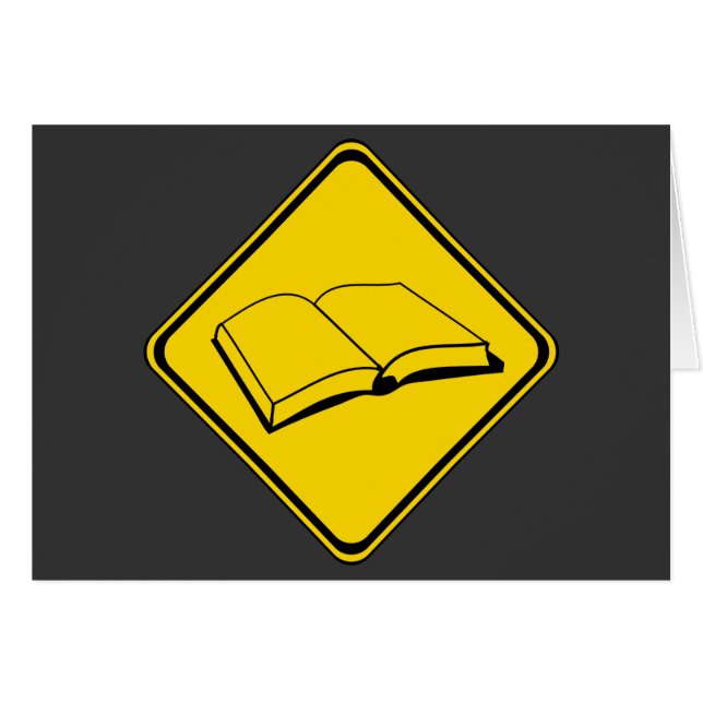 Cartão Alerta: Livros à Frente! (Frente Horizontal)