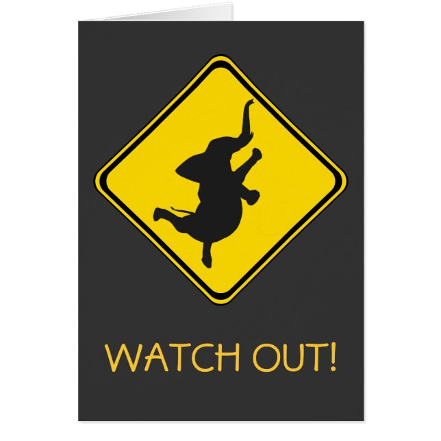 Cartão Alerta: Xing Elefante Dançante! (Frente)