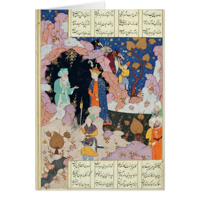 Cartão Alexander visita um eremita (Frente)