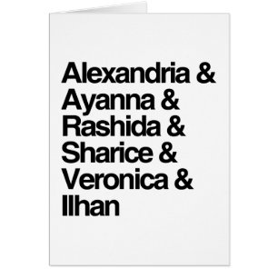 Cartão Alexandria e Ayanna e Rashida e Ilhan