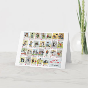 Cartão Alfabeta de Gato, Louis Wain