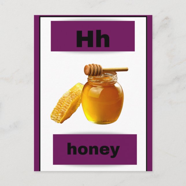 cartão alfabético (com imagem real) (Frente)