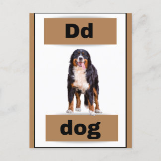 cartão alfabético (com imagem real)Cartão postal d