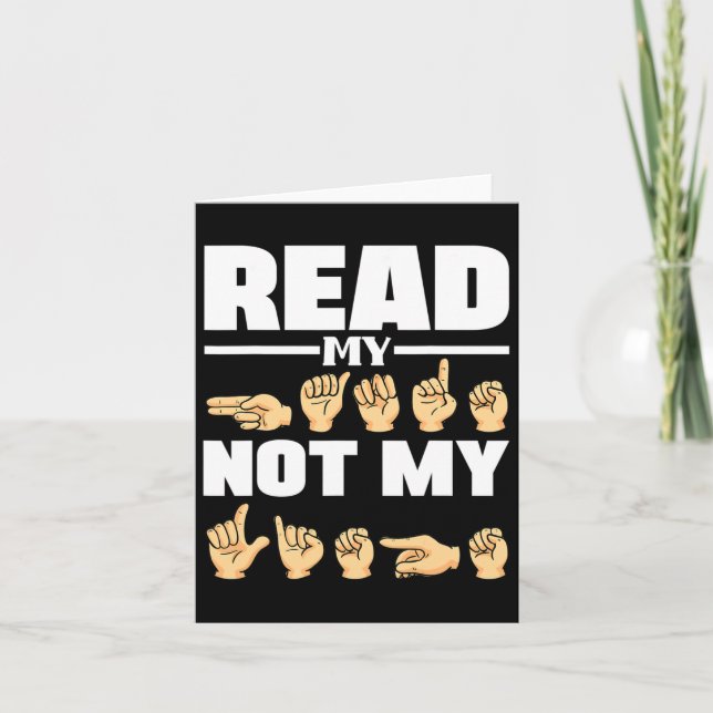 Cartão Alfabeto Asl Americano Professor De Língua De Sina (Frente)