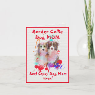 Cartão Alfândega Borda Collie Mãe Melhor Digital Cachorro