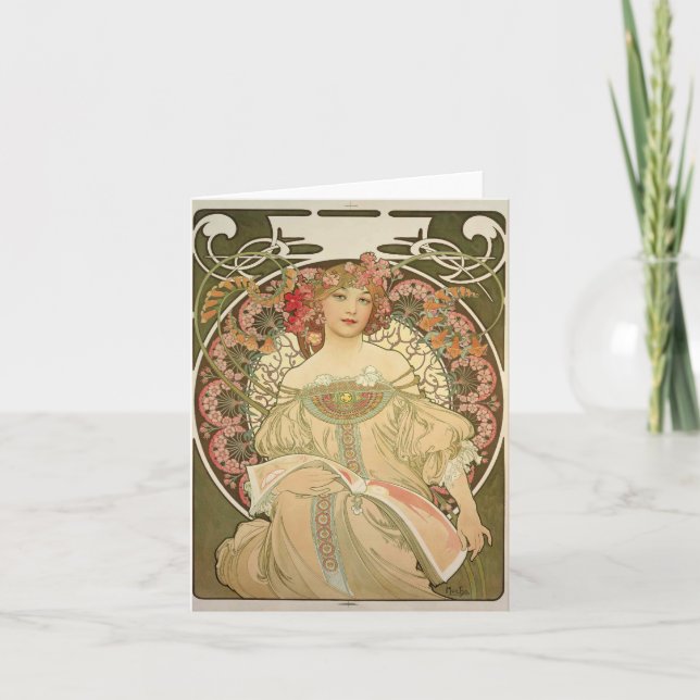 Cartão Alfons Mucha 2 (Frente)