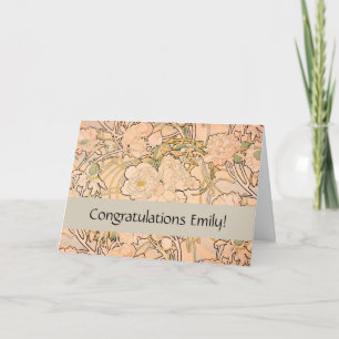 Cartão Alfonse Mucha Art Nouveau Peonies