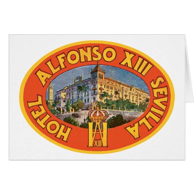 Cartão Alfonso XIII Hotel Sevilla (Frente Horizontal)