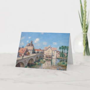 Cartão Alfred Sisley - A Ponte de Moret