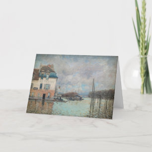 Cartão Alfred Sisley - Inundações em Port-Marly