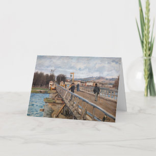 Cartão Alfred Sisley - Passarela em Argenteuil