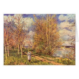 Cartão Alfred Sisley Small Meadows in Primavera