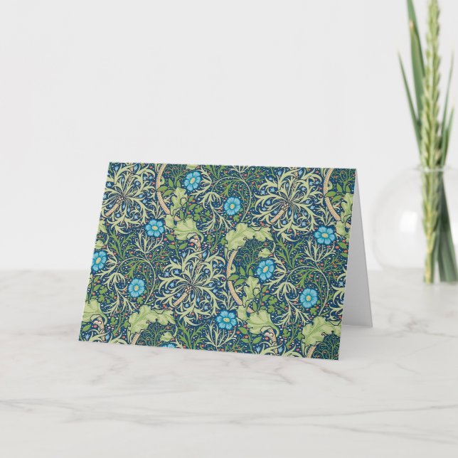 Cartão Algas marinhas, William Morris (Frente)