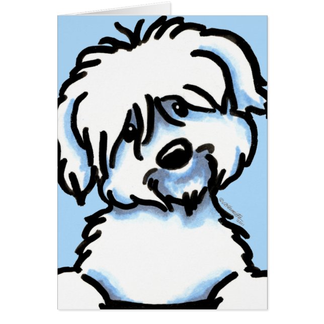 Cartão Algodão Branco de Tulear Face (Frente)