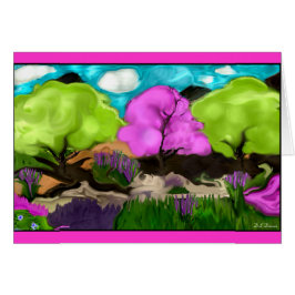 Cartão Algodão doce Abstrato