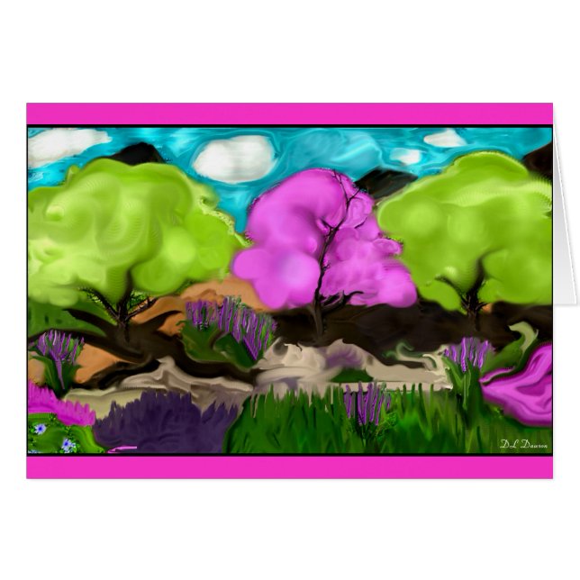 Cartão Algodão doce Abstrato (Frente Horizontal)