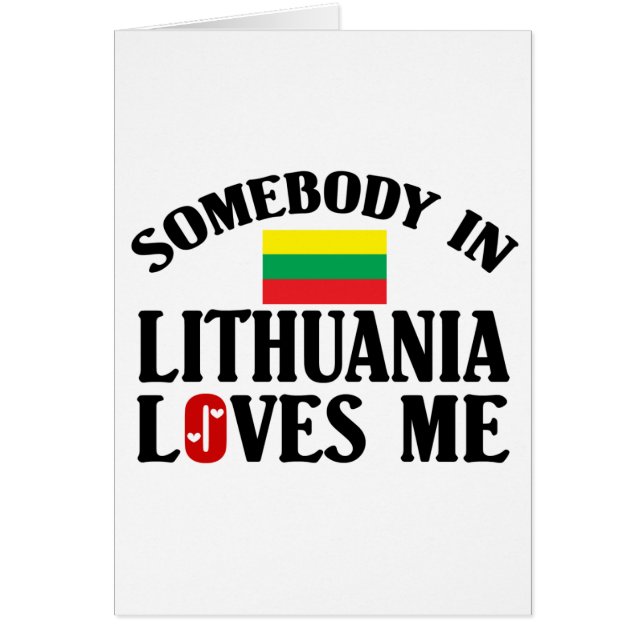 Cartão Alguém em Lithuania (Frente)