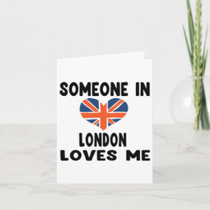 Cartão Alguém em Londres Me Ama Inglaterra Bandeira Britâ