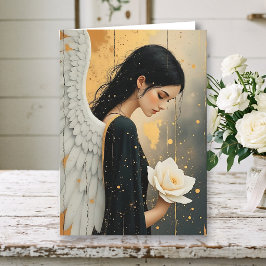 Cartão Alguém Está Pensando em Você Hoje | Anjo Gótico