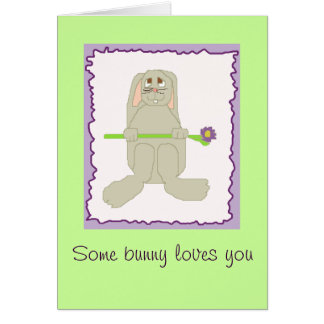 Cartão Algum coelho ama-o