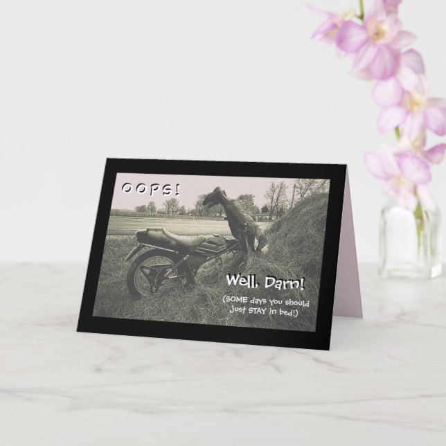 Cartão "Alguns Dias Você Deveria Ficar Na Cama" (Orquídea)