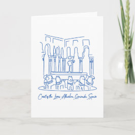 Cartão Alhambra Court of the Lions 1