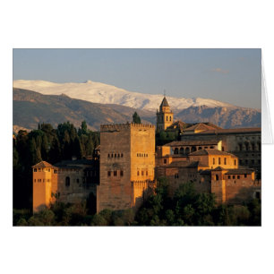 Cartão Alhambra; Granada; Andaluzia, Espanha, Serra