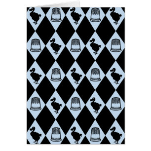 Cartão Alice Dodo e Thimble Pattern