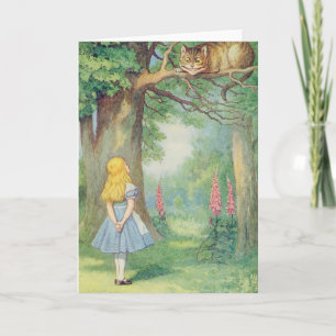 Cartão Alice e o Gato de Cheshire