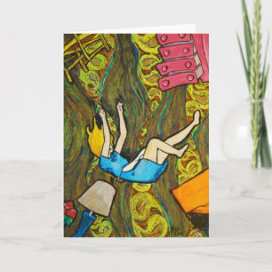 Cartão Alice Falling Greeting Card