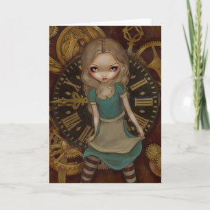 Cartão "Alice in Clockwork" Greeting Card