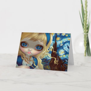 Cartão "Alice in the Starry Night" Greeting Card