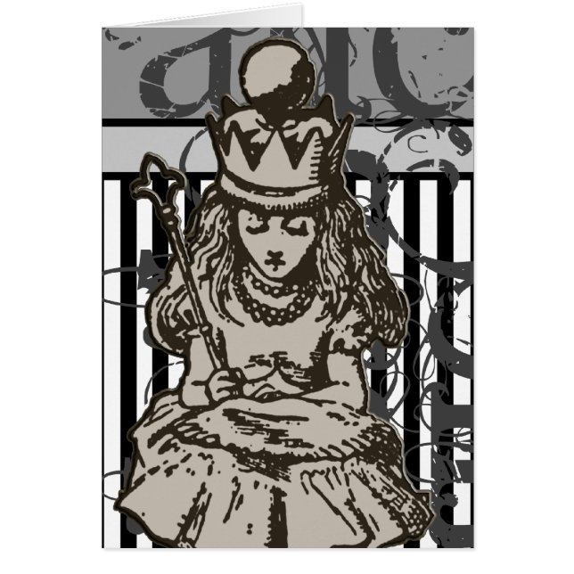 Cartão Alice no Grunge da rainha Alice do país das (Frente)