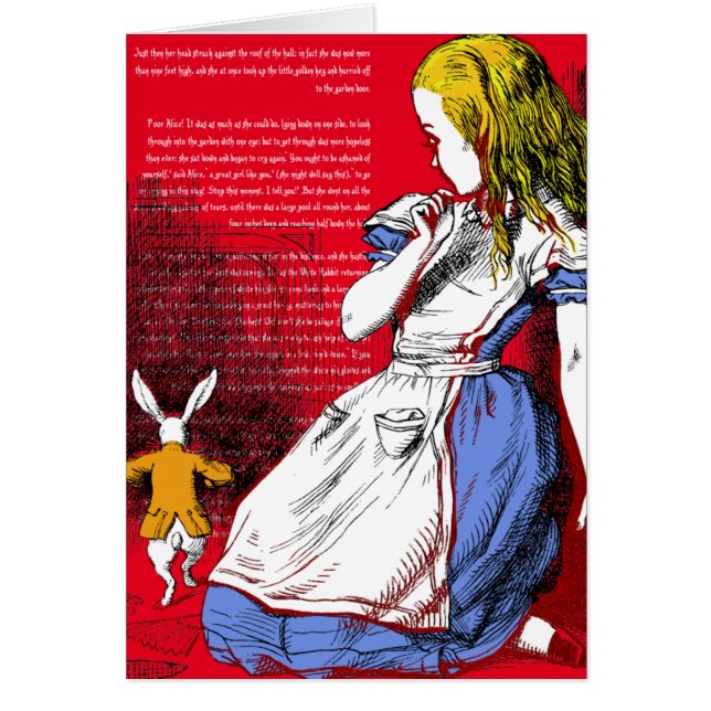 Cartão Alice no País das Maravilhas (Frente)