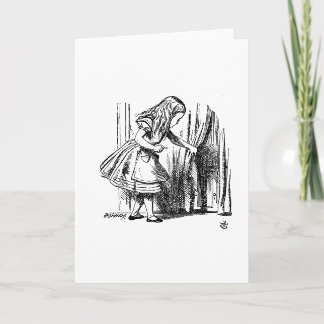 Cartão Alice no País das Maravilhas (Frente)