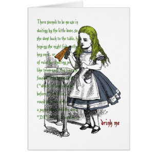 Cartão Alice no País das Maravilhas