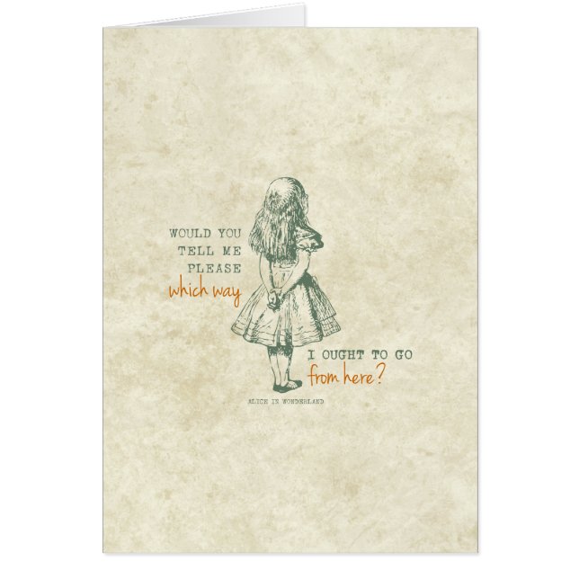 Cartão Alice no país das maravilhas (Frente)