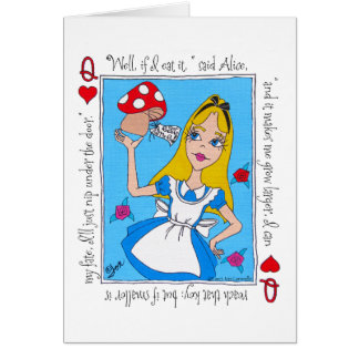 Cartão Alice no País das Maravilhas, coma-me!